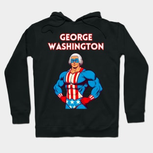 Founding Bro: George Washington 80s Wrestler Hoodie